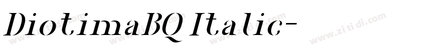 DiotimaBQ Italic字体转换